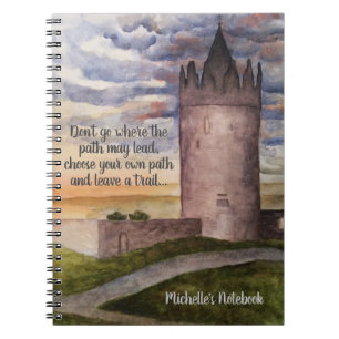 Château irlandais et Carnet aquarelle paysager