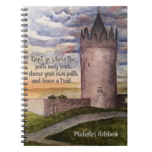 Château irlandais et Carnet aquarelle paysager (Devant)