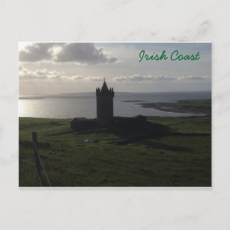 Château Irlandais Sur La Carte Postale Côtière