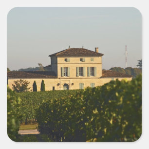 Chateau Lafleur Petrus en vineyard, in Pomerol, Vierkante Sticker