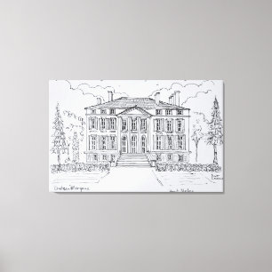 Chateau Margaux Bordeaux, Frankrijk Canvas Afdruk