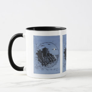 Château médiéval en Mug Bleue