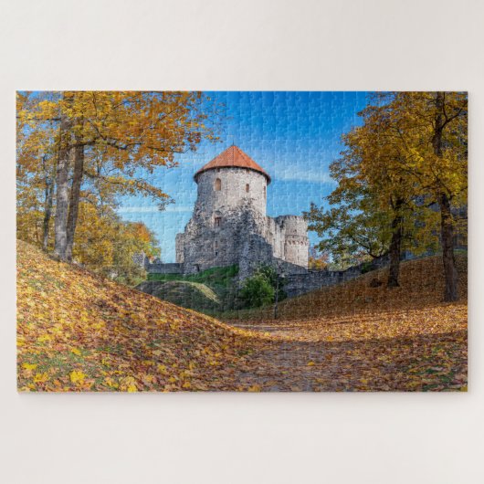 Château médiéval entouré de forêt puzzle (Horizontal)