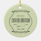 Chateau personnalisé Rose Sec vin ornement de Noël (Dos)