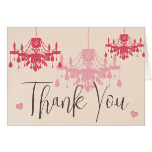Chateau Rose rose Chandelier Mariage Invitations