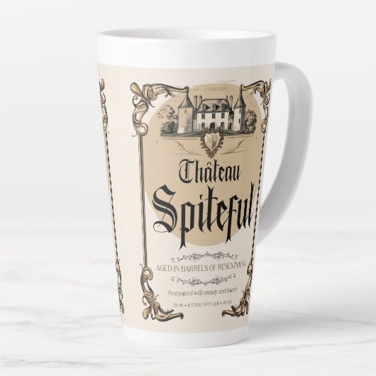 Château Spiteful - Gerijpt in vaten van wrok Latte Mok (Rechterhoek)