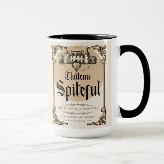 Château Spiteful - Gerijpt in vaten van wrok Mok (Rechts)