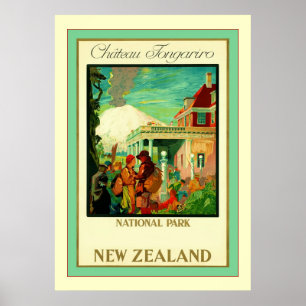 Château Tongariro ~ Nationaal Park ~ Nieuw-Zeeland Poster