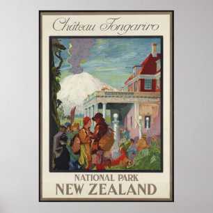 Chateau Tongariro Nieuw-Zeeland Poster