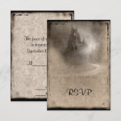 Château vintage Dark Mariage gothique RSVP (Devant / Derrière)