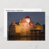 Chateaux Chillon, Suisse Carte postale (Devant / Derrière)
