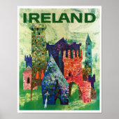 Châteaux d'Irlande vintage Travel Poster (Devant)