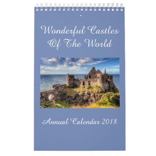 Châteaux du calendrier annuel 2018 du monde (Protection)