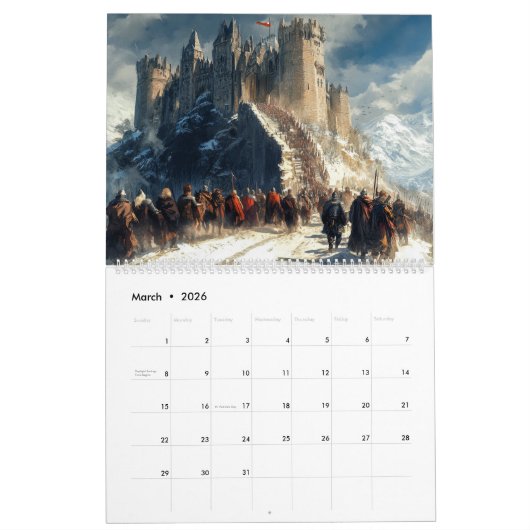Châteaux médiévaux : Calendrier Art Historique (Mar 2026)