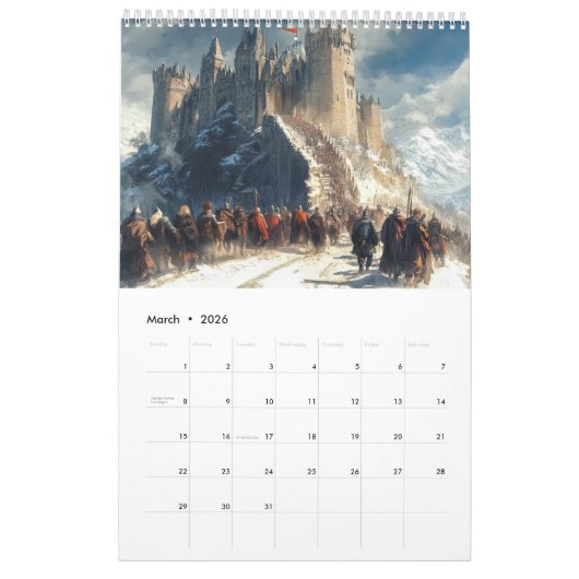 Châteaux médiévaux : Calendrier Art Historique (Mar 2026)