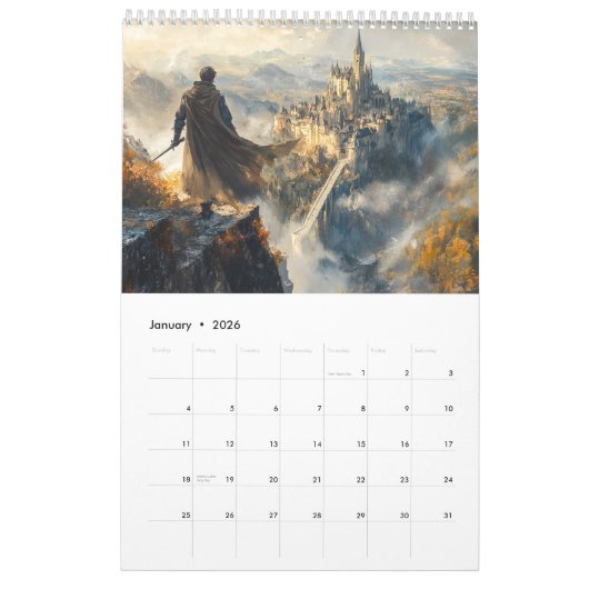 Châteaux médiévaux : Calendrier Art Historique (Jan 2026)