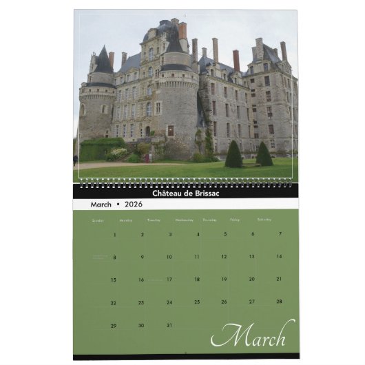Chateaux of the Loire 2022 Wall Calendar Kalender (Mar 2026)