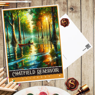 Chatfield Reservoir, Colorado Oude Schilderij Briefkaart