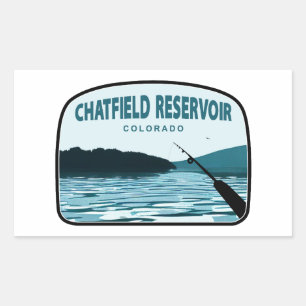 Chatfield Reservoir Colorado Vistanghengel Rechthoekige Sticker