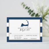 Chatham Cape Cod avec coeur | Menu Mariage RSVP (Debout devant)