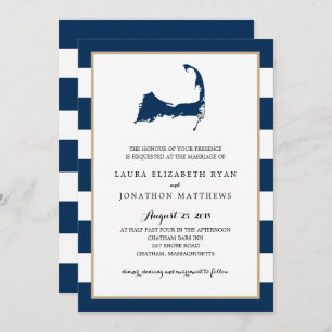 Chatham Cape Cod Kaart met hart Bruiloft