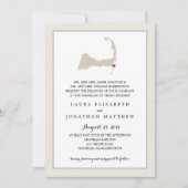 Chatham Cape Cod Kaart met hart | Bruiloft (Voorkant)