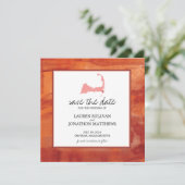 Chatham Cape Cod Ocean Waterverf Save the Date (Staand voorkant)