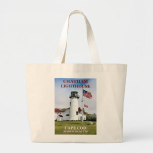 Chatham Lighthouse Cape Cod Massachusetts Canvas t Grote Tote Bag