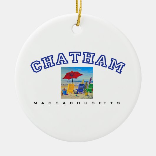 Chatham, MA - Beach Keramisch Ornament (Voorkant)