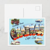 Chatham, Massachusetts Big Letters Briefkaart (Voorkant / Achterkant)