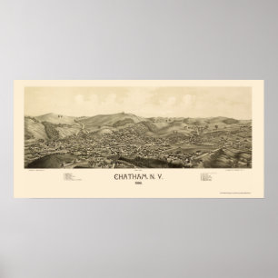 Chatham, NY Panoramic Map - 1886 Poster