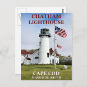 Chatham Phare, Massachusetts Carte Postale (Devant / Derrière)