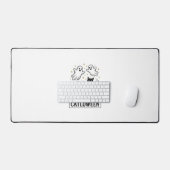 Chatloween Chat Fantôme Vintage Design de Chemise  (Clavier et souris)