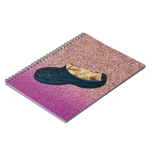 Chaton À Dormir En Chaussure Croc, Carnet (Côté gauche)