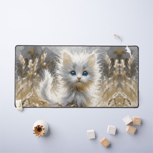 Chaton blanc précieux (Tableau pour enfants)