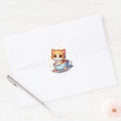 Chaton dans tasse de thé Stickers (Enveloppe)