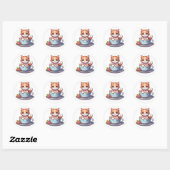 Chaton dans tasse de thé Stickers (Feuille)