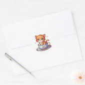 Chaton dans tasse de thé Stickers (Enveloppe)