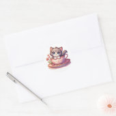 Chaton dans tasse de thé Stickers (Enveloppe)