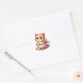 Chaton dans tasse de thé Stickers (Enveloppe)