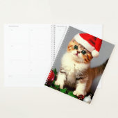 Chaton de Noël Vintage à Santa Hat (Devant avec enveloppe)