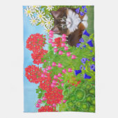 Chaton d'écaille en serviette de cuisine de jardin (Vertical)