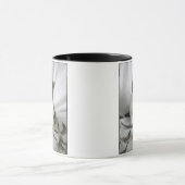 Chaton mignon de ragondin du Maine avec la tasse (Centre)