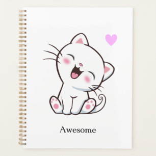 Chaton Mignon Incroyable sur Fond Blanc