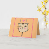 Chaton Mignon, seras-tu mon Valentin carte mignonn (Fleur jaune)