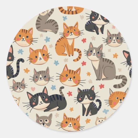 chaton mignon Sticker (Devant)