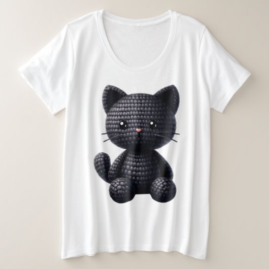 Chaton noir au crochet (Design devant)