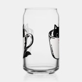 Chaton noir avec nez rouge caché dans une tasse (Droite)