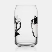 Chaton noir avec nez rouge caché dans une tasse (Gauche)