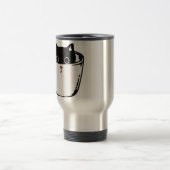 Chaton noir avec nez rouge caché dans une tasse (Centre)